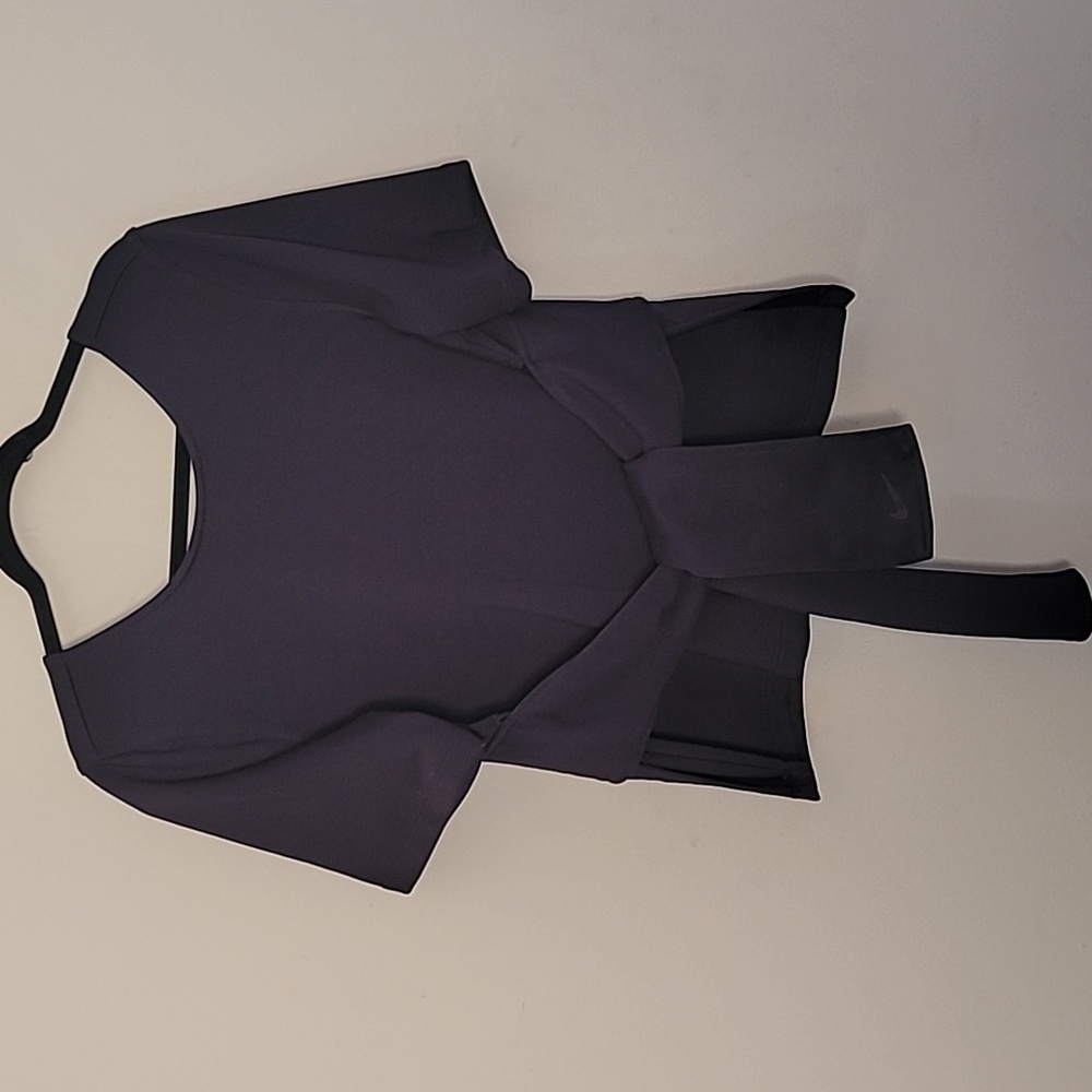 Nike Tech Fleece dark grey womens crop top Sz L
